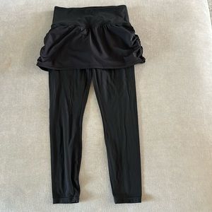 Athleta black leggings with skirt.  Size small, soft material